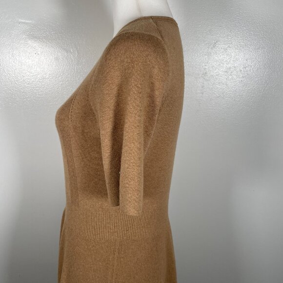 Banana Republic Sweater Dress Womens Medium Brown Knit Short Sleeve Round Neck - Picture 7 of 16